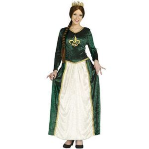 Fiestas Guirca Womens/Ladies Medieval Queen Costume Dress / Green/Beige